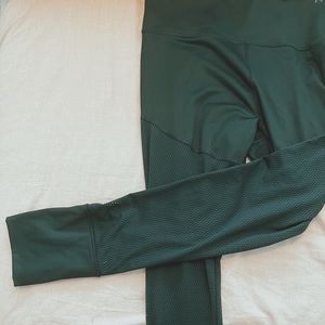 Adidas Black Partial Mesh Leggings - XL